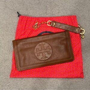 Tory Burch light Brown Clutch Bag